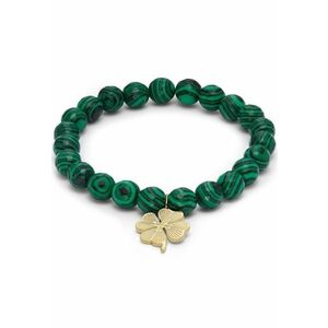 Bratara Sutton Malachite beaded JF04327710 - Auriu - Verde imagine