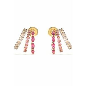 Cercei Crazy Earring stud lung si cristale roz JUBE03307JWYGPKT-U - Auriu imagine