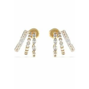 Cercei Crazy Earring stud lung si cristale JUBE03307JWYGT-U - Auriu imagine