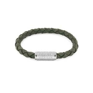 Bratara Men’s Collection braided leather 2790481 - Argintiu - Verde imagine