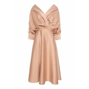 Rochie midi evazata de satin imagine