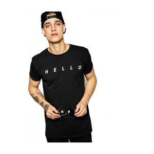 Tricou negru barbati - HELLO imagine