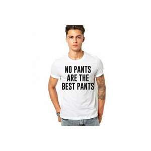 Tricou alb barbati - No pants imagine