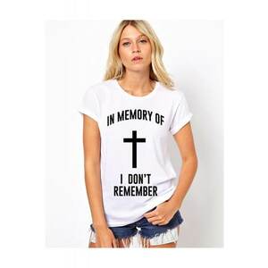 Tricou dama alb - In memory imagine