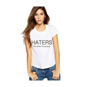 Tricou dama alb - HATERS imagine