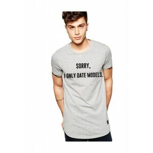 Tricou gri barbati - Sorry I only date models imagine