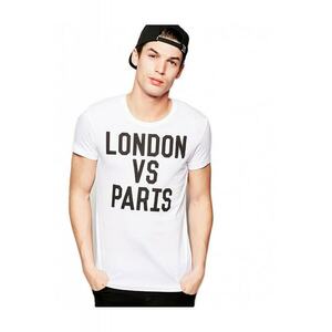 Tricou alb barbati - London vs Paris imagine