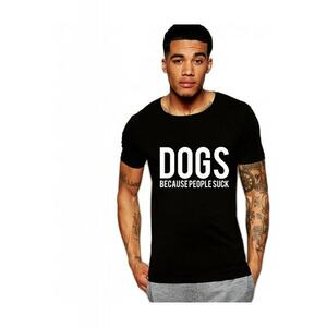 Tricou negru barbati - Dogs imagine