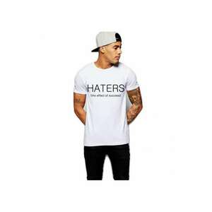 Tricou barbati alb - Haters imagine