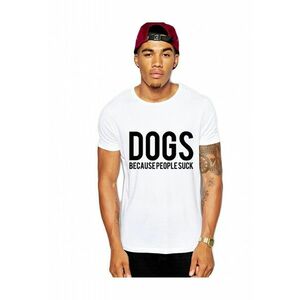 Tricou barbati alb - Dogs imagine