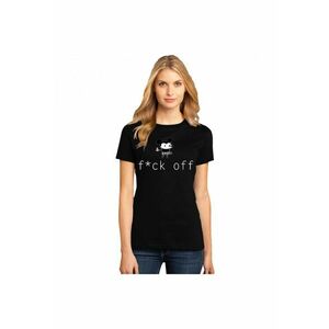 Tricou dama negru - f*ck off Mickey Mouse imagine