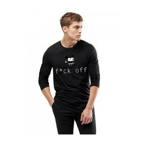 Bluza barbati neagra - f*ck off Mickey Mouse imagine