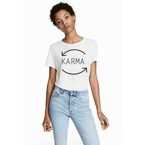 Tricou dama alb - Karma imagine