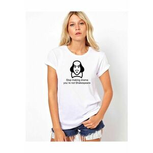 Tricou dama alb - Shakespeare Drama imagine