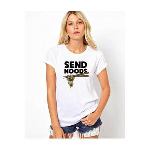 Tricou dama alb - Send noods imagine