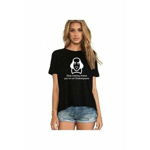 Tricou dama negru - Shakespeare Drama imagine