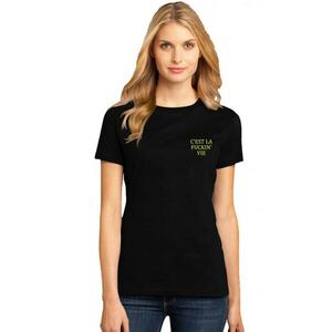 Tricou dama negru - C'est la vie imagine