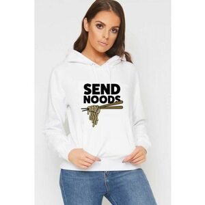 Hanorac dama alb - Send Noods imagine