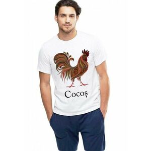 Tricou barbati alb - Cocos imagine