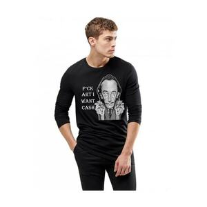 Bluza barbati neagra - Dali - I want CASH imagine