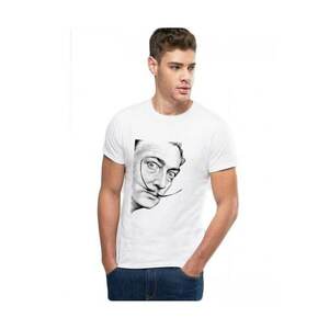 Tricou barbati alb - Dali - Portret imagine