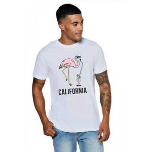 Tricou barbati alb - California imagine