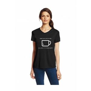 Tricou dama negru - Cup of care imagine