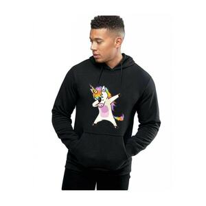 Hanorac Barbati Negru - Cool Unicorn imagine