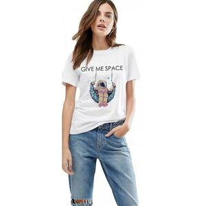 Tricou dama alb - Give me space imagine