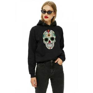 Hanorac dama negru - Sugar Skull imagine