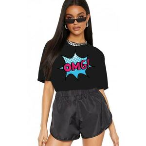 Tricou dama negru - OMG imagine