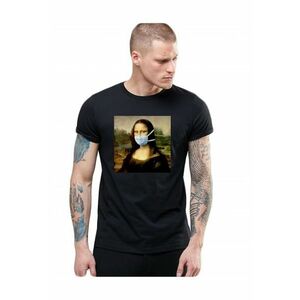 Tricou barbati negru - Mona Lisa in Pandemie imagine