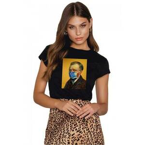 Tricou dama negru - Van Gogh in Pandemie imagine