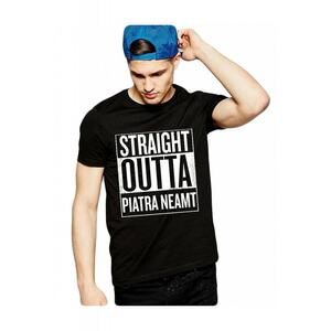 Tricou negru barbati - Straight Outta Piatra Neamt imagine