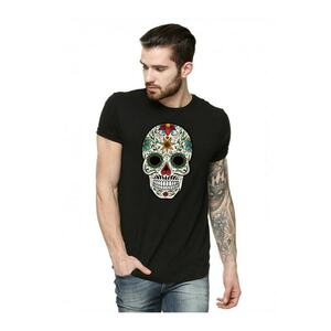 Tricou barbati negru - Sugar Skull Colorful imagine