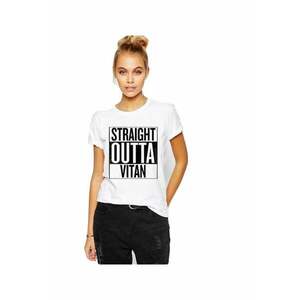 Tricou dama alb - Straight Outta Vitan imagine