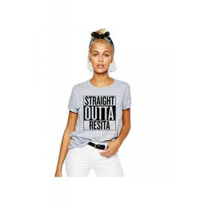 Tricou dama gri - Straight Outta Resita imagine