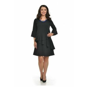 888113282-Rochie Dama Neagra cu volane imagine