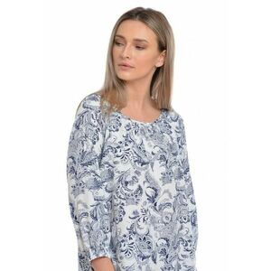 Bluza de dama - albastru inchis cu model larg imagine