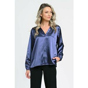 888144266-Bluza Dama cu Funda Ampla - Indigo Satin imagine