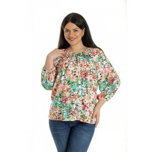 888141923-Bluza Dama - Ampla - Multicolora cu model Floral imagine