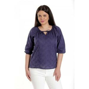 888142600-Bluza Dama - IE - Albastra cu broderie sparta imagine