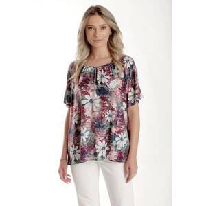 Bluza cu imprimeu floral multicolor imagine