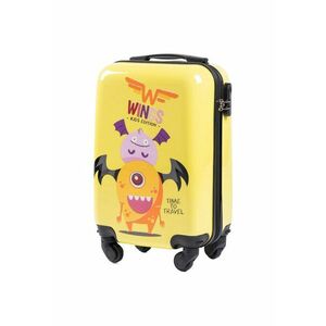 Troler Cabina - Policarbonat - 4 Roti - WKIDS - 50 cm - Imprimeu Monster imagine