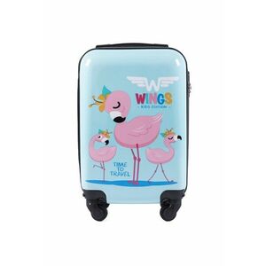 Troler Cabina - Policarbonat - 4 Roti - WKIDS - 50 cm - Imprimeu Flamingo imagine