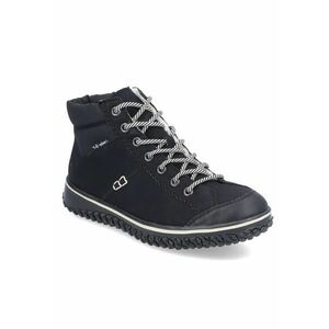 Botine de damă Rieker - negre - cu fermoar - cu șireturi - cu membrană TEX Z4244-00 imagine