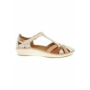 Sandale dama casual - Piele naturala - 3 cm - Bej - imagine