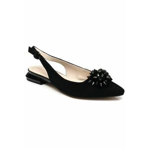 Pantofi dama decupati JIJI40059 01 I negru velur imagine