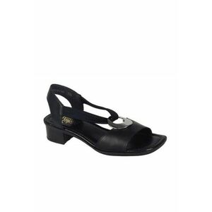 Sandale casual dama - Piele ecologica - Negru - imagine