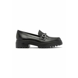 Pantofi loafer de piele cu aplicatie metalica imagine